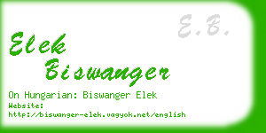 elek biswanger business card